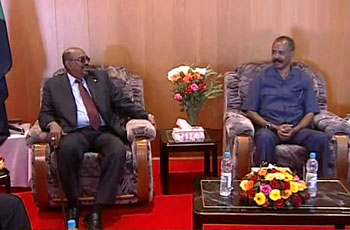 ፕረዚደንት ኢሳይያስ ኣብ ውሽጢ ሒደት ኣዋርሕ መበል ራብዓይ መልእኽቲ ናብ ፕረዚደንት ሱዳን ልኢኹ
