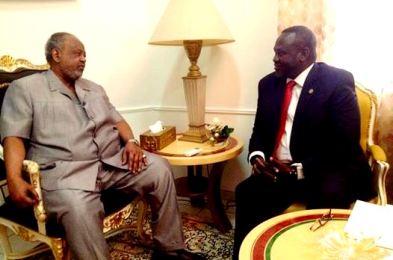 መራሒ ተቓዋሚ ደቡብ ሱዳን ሬክ ማሻር ምስ ፕረዚደንት ጅቡቲ ተዘራሪቡ